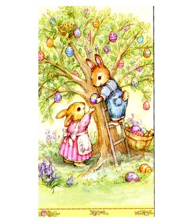 Easter 'Storybook Bunnies' Plastic Tablecover (1ct)