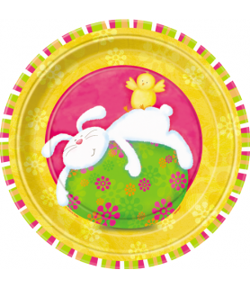Easter 'Bunny Pals' Large Paper Plates (8ct)