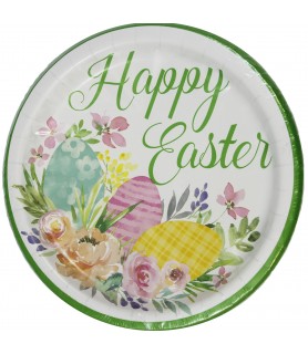 Easter 'Watercolor Pastel' Large Paper Plates (8ct)
