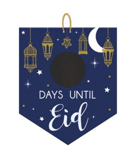 Ramadan 'Eid Mubarak' Deluxe Chalkboard Countdown Sign (1ct)