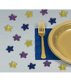 Ramadan 'Eid Mubarak' Mini Glitter Stars Table Scatter (32ct)