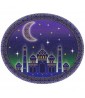 Ramadan 'Eid Mubarak' Extra Large Oval Paper Plates (8ct)