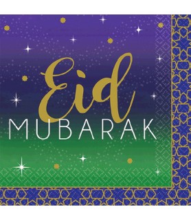 Ramadan 'Eid Mubarak' Small Napkins (16ct)