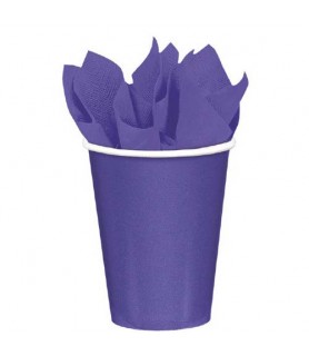 Purple 9oz Paper Cups (8ct)