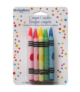 Happy Birthday Crayon Candle Set (10pc)
