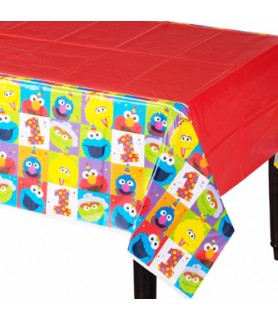 Sesame Street 1st Birthday 'Elmo Turns One' Plastic Table Cover (1ct)