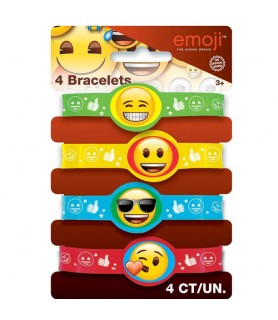 Emoji Rubber Bracelets / Favors (4ct)