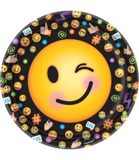 Emoji 'LOL' Large Paper Plates (8ct)