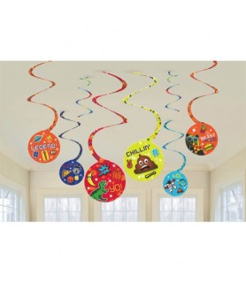 Epic Party Hanging Swirl Decorations (8pc)