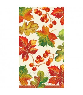 Fall Autumn 'Berries and Leaves' Guest Napkins (16ct)