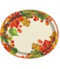 Fall Autumn 'Berries and Leaves' Extra Large Oval Paper Plates (8ct)