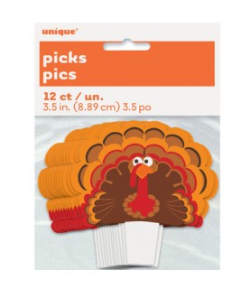 Thanksgiving Turkey Cupcake Picks / Toppers (12ct)