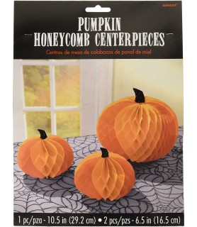 Fall Pumpkins Honeycomb Centerpieces (3ct)