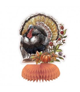 Thanksgiving 'Plaid Turkey' Honeycomb Decorations (4ct)