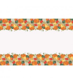 Fall Autumn 'Colorful Pumpkins' Plastic Tablecover (1ct)