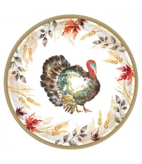 Thanksgiving 'Classic' Large Paper Plates Value Pack (60ct)