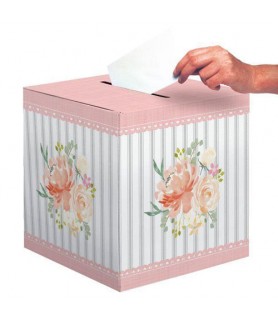 Baby Shower 'Farmhouse Floral' Paper Card Box (1ct)