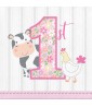 1st Birthday 'Farmhouse Girl' Small Napkins (16ct)