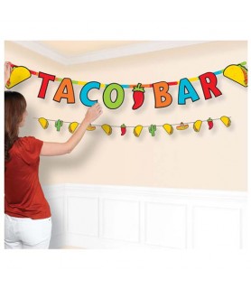 Fiesta Taco Bar Jumbo Letter Banner Kit (1ct)