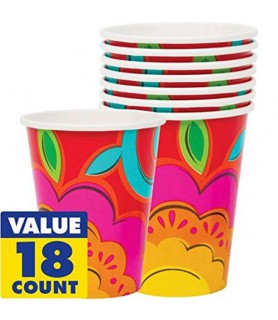 Fiesta 'Caliente' 9oz Paper Cups (18ct)