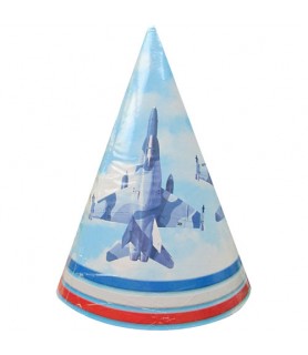 Jet Planes Cone Hats (8ct)