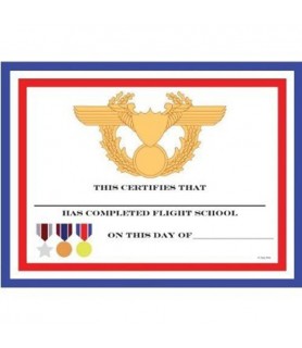 Fighter Jets Flight School Certificate (12ct)