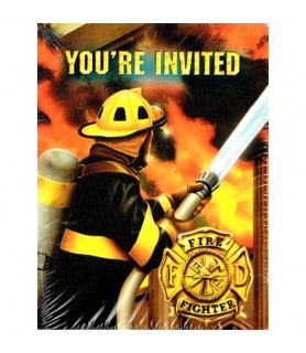Firefighter Invitations w/ Envelopes (8ct)