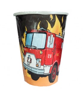 Rescue Vehicles Fire Truck 9oz Paper Cups (8ct)