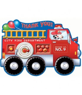 Fire Engine Fun Thank You Notes w/ Envelopes (8ct)