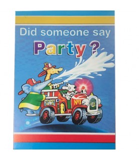 Rescue Vehicles Party 'Fire Animals' Invitations w/ Envelopes (8ct)