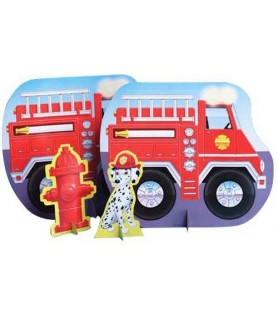 Rescue Vehicles 'Firefighter' Mini Table Decorating Kit (4pc)
