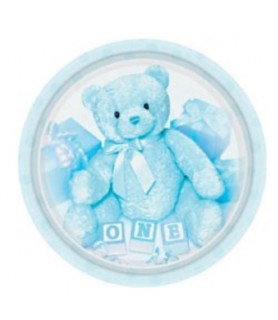 My First Teddy Blue Large Paper Plates (8ct)
