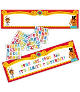 Fisher Price 1st Birthday Circus Personalized Giant Banner Kit (5.5ft)