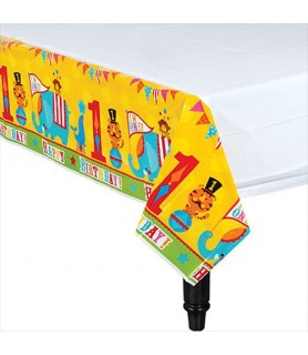 Fisher Price 1st Birthday Circus Plastic Table Cover (1ct)