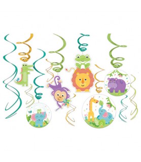 Fisher Price Baby Shower 'Hello Baby' Hanging Swirl Decorations (12pc)