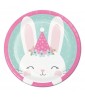 1st Birthday 'Floral Bunny' Small Paper Plates (8ct)