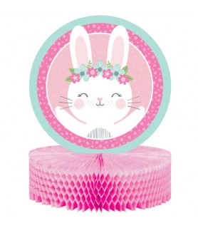 1st Birthday 'Floral Bunny' Honeycomb Centerpiece (1ct)