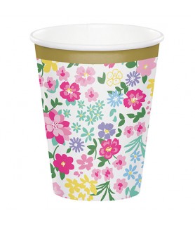 Floral Tea Party 9oz Paper Cups (8ct)