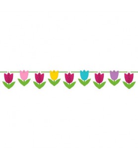 Floral 'Tulips' Honeycomb Garland (12ft)