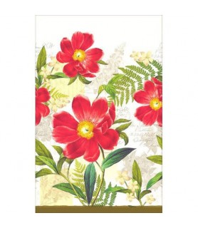 Floral 'Botanical Peony' Paper Table Cover (1ct)