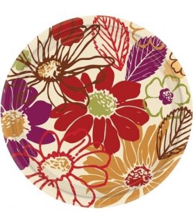 Floral 'Nature's Imprint' Small Paper Plates (8ct)