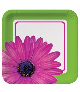 Floral 'Daisy Power' Extra Large Paper Plates (8ct)
