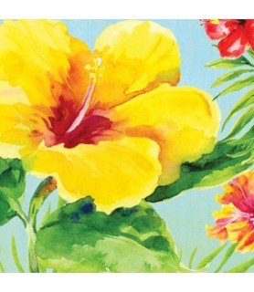 Floral 'Heavenly Hibiscus' Lunch Napkins (18ct)