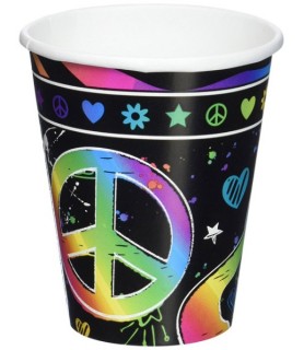 Neon Doodle 9oz Paper Cups (8ct)