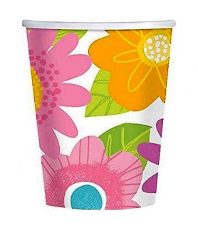 Floral 'Spring Fling' 9oz Paper Cups (8ct)