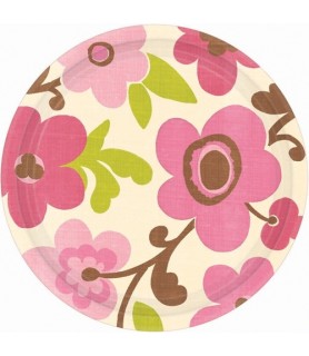 Floral 'Linen Floral' Small Paper Plates (8ct)