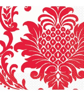 Red Damask Lunch Napkins (16ct)