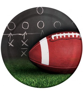 Football 'Sideline Strategy' Large Paper Plates (8ct)