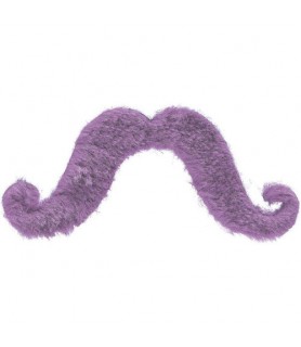 Purple Fuzzy Adhesive Mustache / Favor (1ct)