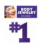 Purple #1 Glitter Body Jewelry / Favor (1ct)